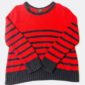 Red and Blue Striped Sweater